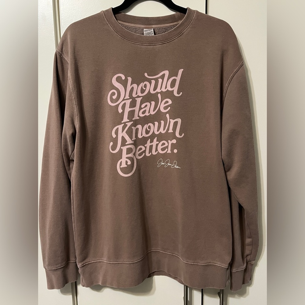 Independent Trading Company Taupe Crewneck Sweatshirt Jessie James Decker